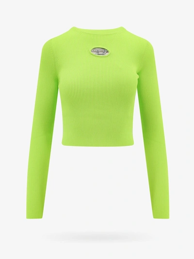 Diesel M-valary Logo-plaque Top In Green