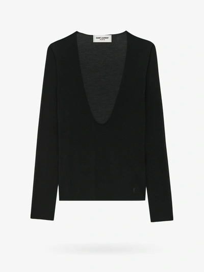 Saint Laurent Sweater In Black