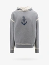 Dolce & Gabbana Logo-print Contrasting-trim Hoodie In Grey