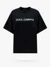 Dolce & Gabbana Dg Cropped Cotton Jersey T-shirt In Black