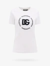 Dolce & Gabbana White T-shirt With Logo Lettering Print In Cotton In White