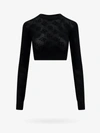 Dolce & Gabbana Cropped Mesh-stitch Viscose Sweater With Jacquard Dg Logo In Black