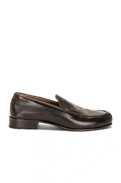 The Row Flynn Loafer In Brown