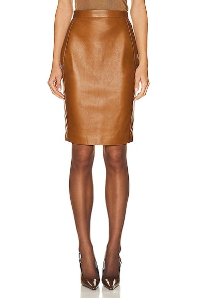 SAINT LAURENT LEATHER SKIRT