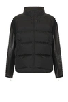 Undercover Leather Sleeve Puffer Blouson In Black