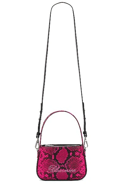 Blumarine St. Pit Leather Bag In Very Berry & Nero