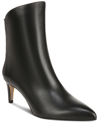 Sam Edelman Usha Pointed Toe Bootie In Black Leather