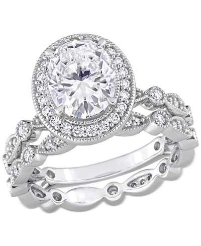 Macy's Moissanite Halo Bridal Set (2-1/2 Ct. T.w.) In 10k White Gold