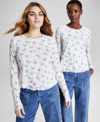 AND NOW THIS WOMEN'S FLORAL-PRINT MESH LONG-SLEEVE TOP, CREATED FOR MACY'S