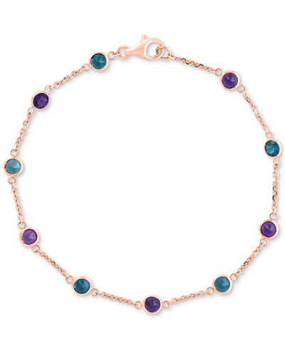 Effy Collection Effy Multi-gemstone Link Bracelet (2-1/2 Ct. T.w.) In 14k Gold. (also Available In 14k Rose Gold)
