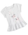 FIRST IMPRESSIONS BABY GIRLS CATS AND DOGS T SHIRT, CREATED FOR MACY'S
