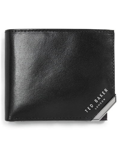 Ted Baker Men's Korning Metal Corner Bifold Coin Wallet In Black