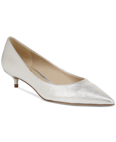 Sam Edelman Women's Franci Slip-on Pointed-toe Pumps In Soft Silver