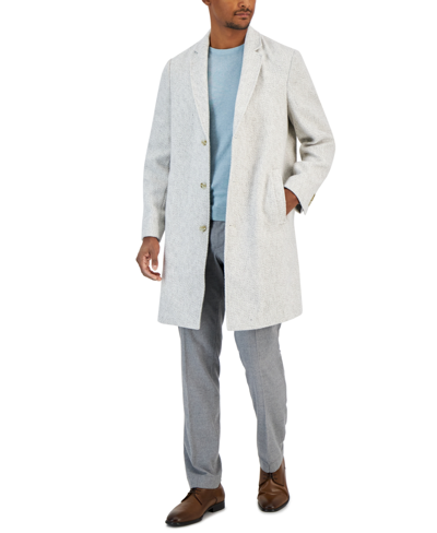 Alfani Men's Bruno Regular-fit Textured Coat, Created For Macy's In Vanilla Ice