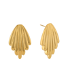 Heymaeve Stainless Steel 18k Gold Plated Trendy Piece Earrings In Gold