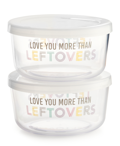 The Cellar 2-pc. Love Acrylic Food Storage Containers & Lids Set, Created For Macy's In No Color