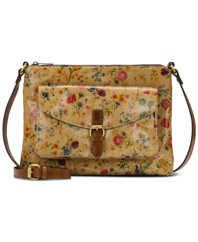 Patricia Nash Kirby East West Leather Crossbody, Created For Macy's In Prairie Rose