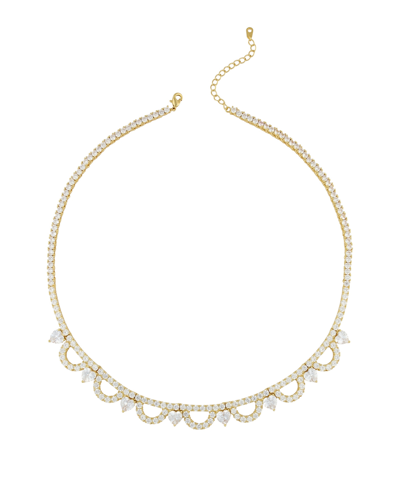 Heymaeve 18k Gold Plated Brass Tennis Necklace