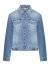 Stella Mccartney Falabella Chain Light Wash Denim Jacket In Blue