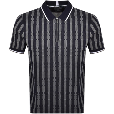 Ted Baker Icken Stripe Polo Shirt Navy