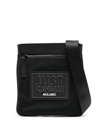 Just Cavalli Logo-patch Messenger Bag In Black