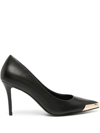 Versace Jeans Couture Black Scarlett Heels In Black