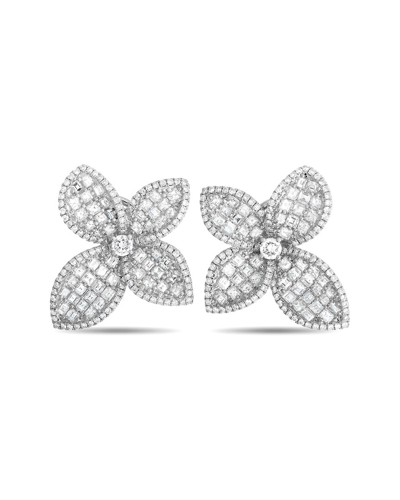 Diamond Select Cuts 18k 4.95 Ct. Tw. Diamond Flower Earrings