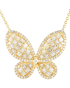 DIAMOND SELECT CUTS 14K 3.73 CT. TW. DIAMOND BUTTERFLY NECKLACE