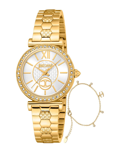 Just Cavalli Dnu Legal Issue  Women's Set Watch In Gold