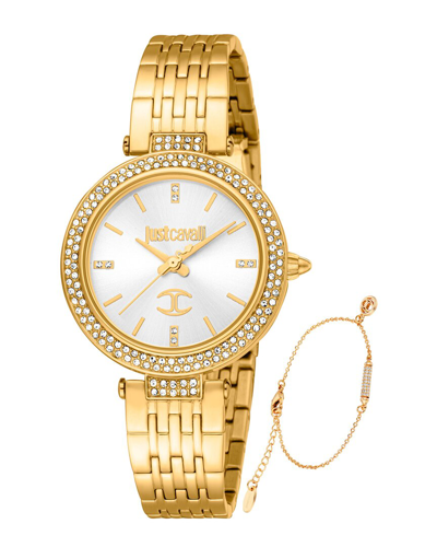 Just Cavalli Women's 32mm Quartz Watch In Gold