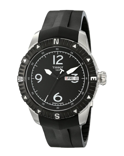 Tissot Men's Rubber Watch In Black