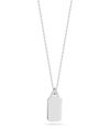 CHLOE & MADISON CHLOE AND MADISON SILVER CZ TAG NECKLACE