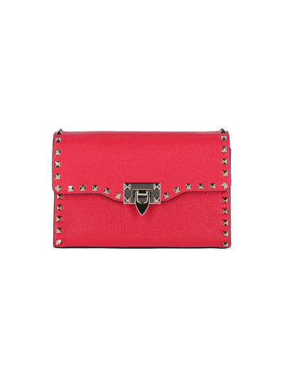 Valentino Garavani Small Crossbody Bag "rockstud" In Red