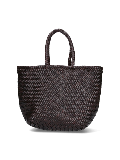 Dragon Small Tote Bag "grace" In Brown