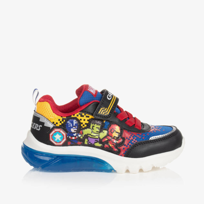 Geox Babies' Boys Blue Light-up Marvel Trainers