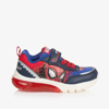 GEOX BOYS BLUE & RED LIGHT-UP MARVEL TRAINERS