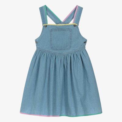 Stella Mccartney Babies'  Kids Girls Blue Chambray Dungaree Dress