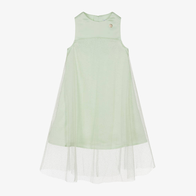 Calvin Klein Babies' Girls Mint Green Satin & Tulle Sparkle Dress