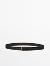 MASSIMO DUTTI NAPPA LEATHER BELT