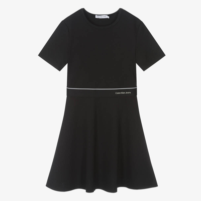 Calvin Klein Teen Girls Black Milano Jersey Dress