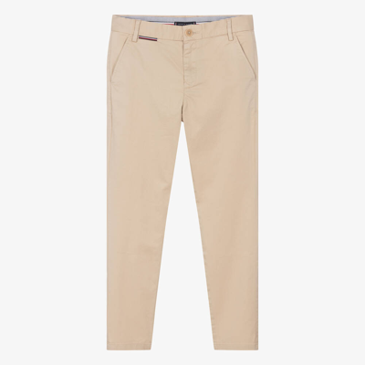 Tommy Hilfiger Teen Boys Beige Cotton Chino Trousers