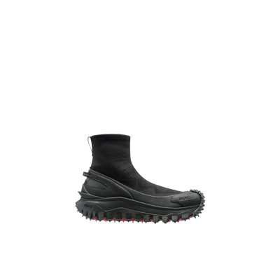Moncler Collection Trailgrip Knit High Top Sneakers Black In Noir