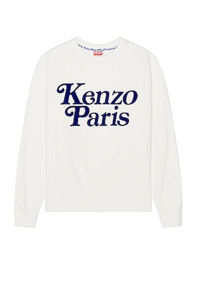 Kenzo Mens Off White X Verdy Graphic-print Cotton-jersey Sweatshirt