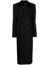 GIVENCHY BLACK DOUBLE-BREASTED WOOL COAT