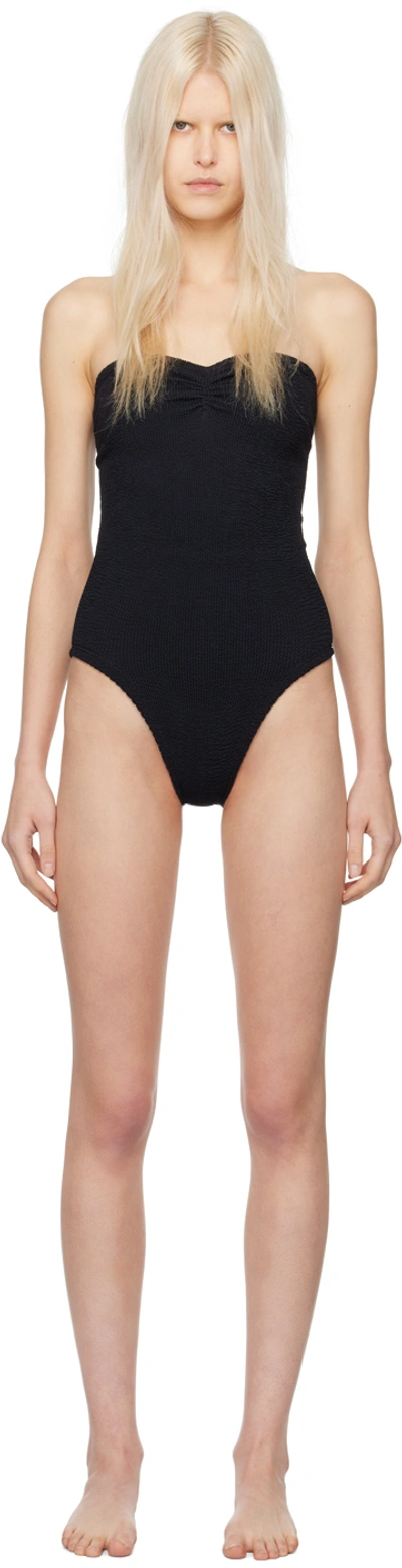 Hunza G Brooke Strapless One-piece Swimsuit In Black