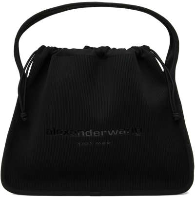 Alexander Wang Ryan Large Bag In Ribbed Knit In Black