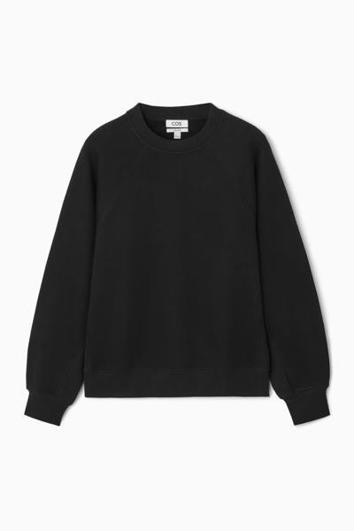 Cos Panelled Sweatshirt In Black
