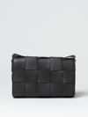 Bottega Veneta Womens Black Cassette Small Intrecciato Leather Cross-body Bag In Schwarz