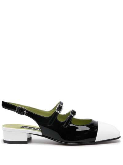 Carel Paris Abricot 30mm Leather Pumps In Black And White