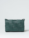Bottega Veneta Cassette Bag In Woven Nappa In Waldgrün